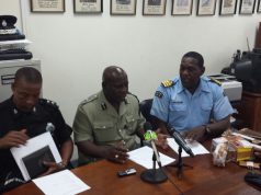 Police display confiscated guns