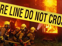 Fire destroyed 4 story building in TNT