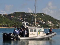 Royal St.Vincent and the Grenadines Coast Guard conducting a search for two fishermen