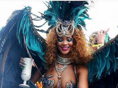 Rihanna heats up Barbados Carnival
