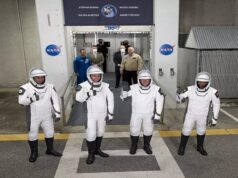 US, Russia and UAE astronauts launched to space station