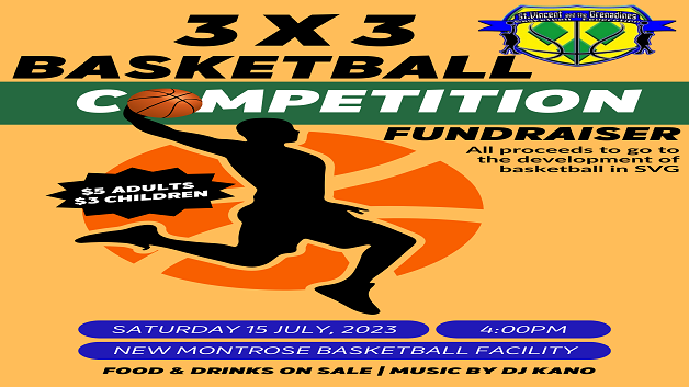 Orange Illustrated Basketball Tournament Poster