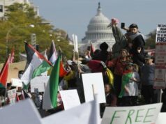 Thousands of pro-Palestinian demonstrators protest Biden’s war policy