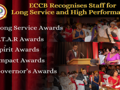 ECCB Recognises Staff for Long Service and High Performance