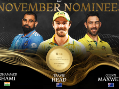 ICC announces nominees for male and female player of the month for November