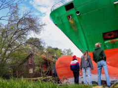 Man Woke to Find Container Ship in His Front Garden in Norway