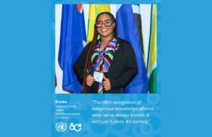 UN Spotlight on Vincentian Indigenous Youth Leader